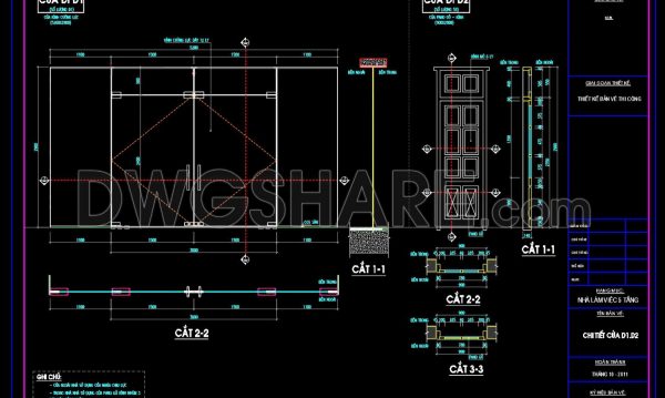 384.Free cad blocks detail doors DWG download