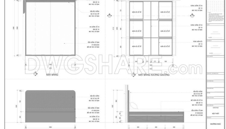 39.Detailed Drawings Of Bedroom In Autocad File
