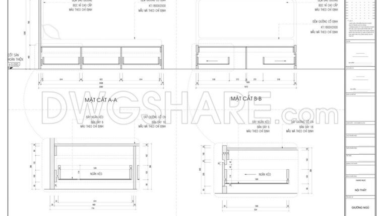 39.Detailed Drawings Of Bedroom In Autocad File