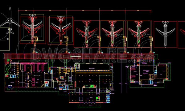 66.Free Download Of Airport Design Autocad Drawing DWG