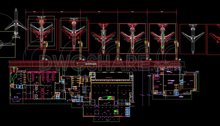 66.Free Download Of Airport Design Autocad Drawing DWG