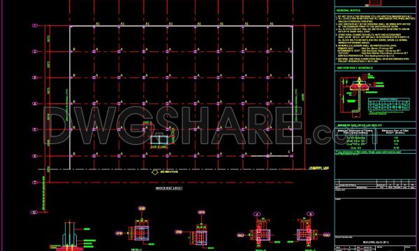 3 years ago
                

                
             7,20670.Free Download of Steel Anchor Bolt Layout Plan Details Autocad Drawing DWG