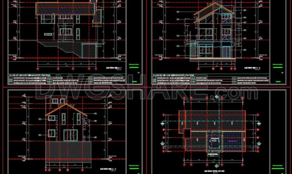 3 years ago
                

                
             4,832Autocad Drawing Of 3-Story House Plans, Elevations and Sections 8×12.7m For Download