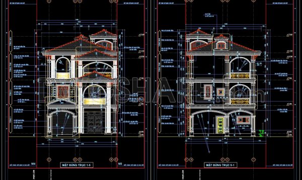 3 years ago
                

                
             4,279Autocad Drawing Of 3-Story Modern Villa 11.6m x16m For Download