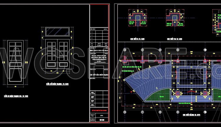 Autocad Drawings Of 2-Story Hospital A Complete Project 23×54m For Download