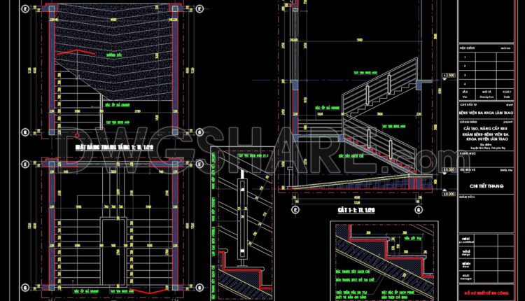 Autocad Drawings Of 2-Story Hospital A Complete Project 23×54m For Download