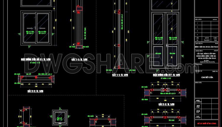 Autocad Drawings Of 2-Story Hospital A Complete Project 23×54m For Download