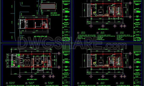 3 years ago
                

                
             1,793Autocad Drawings Of 4-Story Modern House 11.4m x13m For Download
