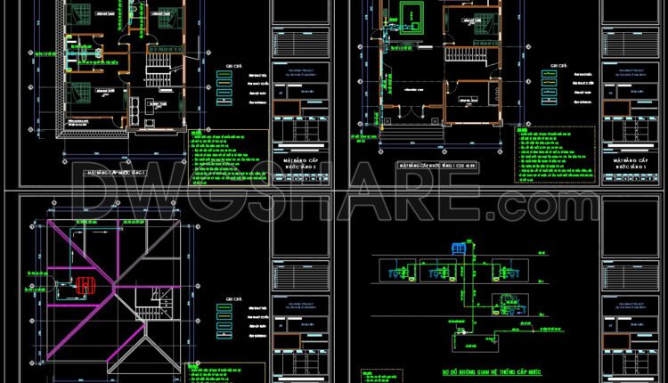 M&E drawings Of 2-Story House A Complete Project 10.5x12m For Download