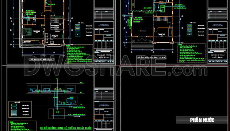M&E drawings Of 2-Story House A Complete Project 10.5x12m For Download