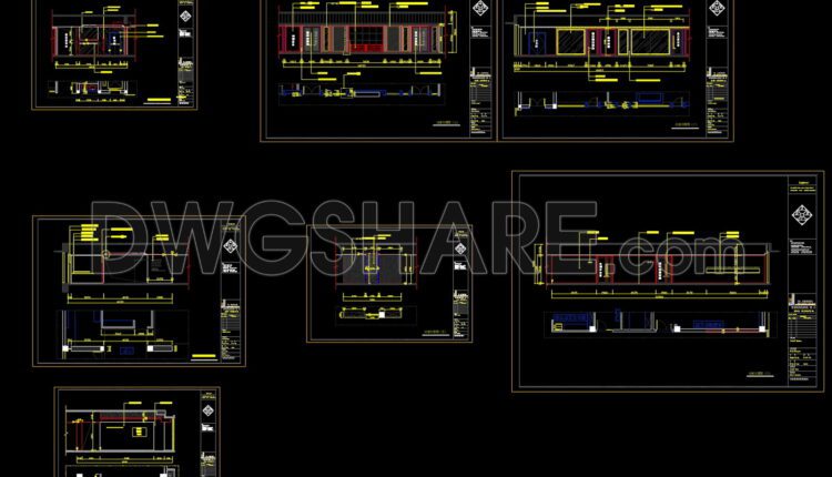 184. 650m2 office interior construction drawings and renderings