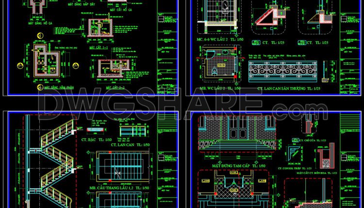 Drawings Of 3-Story House A Complete Project 10m x 12m For Download