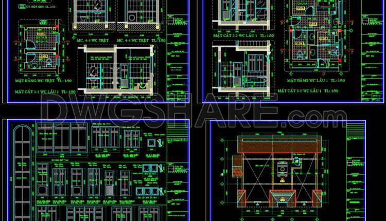 Drawings Of 3-Story House A Complete Project 10m x 12m For Download