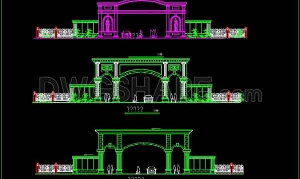 3 years ago
                

                
             2,165109.Gate and Fence DWG With Detailing For Free Download