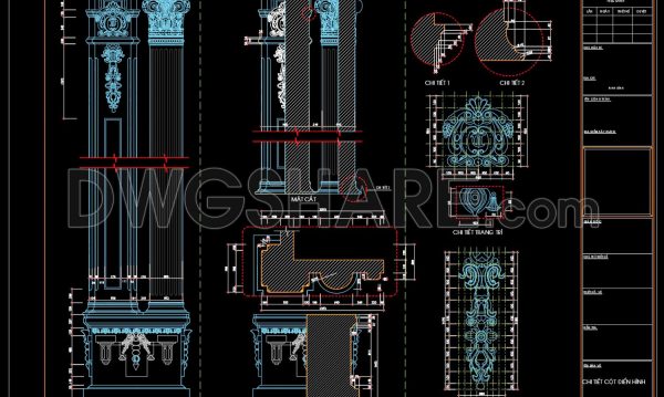 3 years ago
                

                
             2,230142.Free download of detailed autocad architectural drawings of column heads and balcony windows