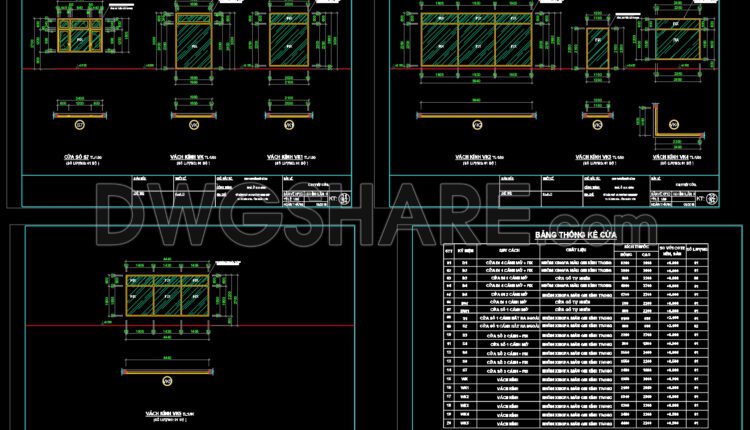 389.Free cad blocks Detail doors, windows DWG download (2)