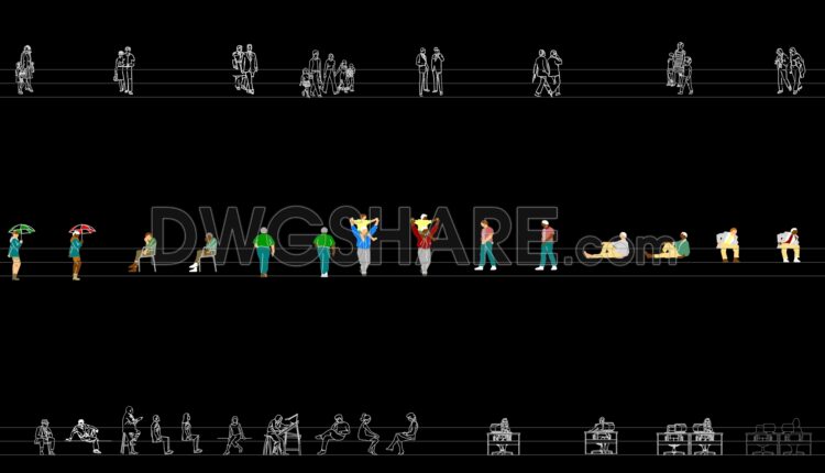 86.Autocad Drawings Of People Details For Download