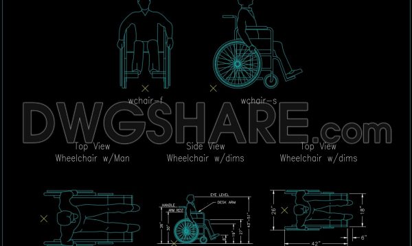 3 years ago
                

                
             1,98287.Autocad Drawings Of Wheelchair top view For Download