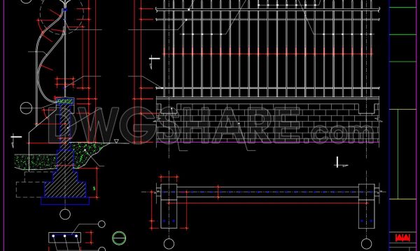 3 years ago
                

                
             843110.Gate and Fence DWG With Detailing For Free Download