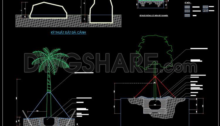 111.Autocad Drawings Of technical drawings for urban tree planting For Download