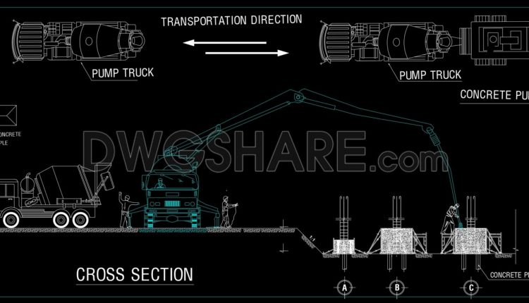71.Autocad Drawings Of Concrete pump For Download