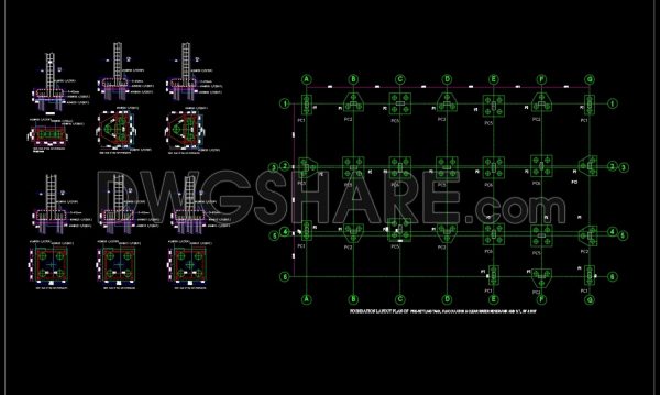 3 years ago
                

                
             6,29379.Autocad Drawings Of Pile Cap Layout and Sections Details For Download