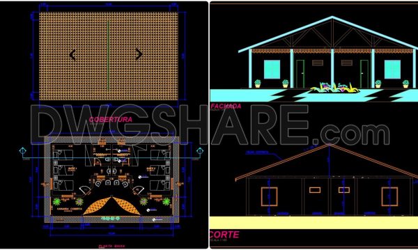 3 years ago
                

                
             1,072Autocad Drawings Of 1-Story Modern Villa 7.6m x12.6m For Download