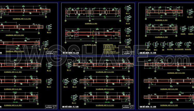 Autocad Drawings Of 3-Story Modern House 7.4m x17.2m For Download (4)