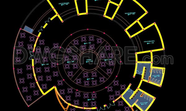 Autocad Drawings Of Cafeteria Centro Cultural Plan For Download