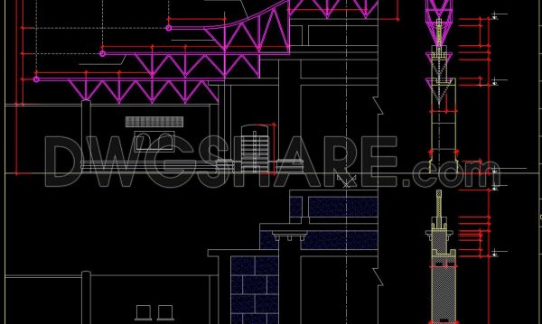 115.Gate and Fence DWG With Detailing For Free Download