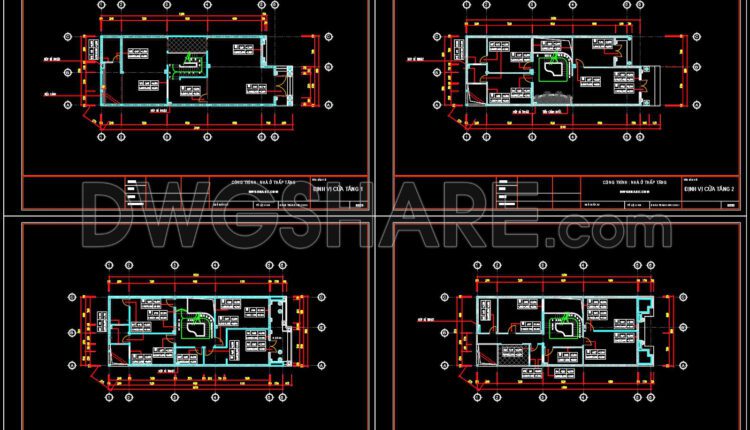 129.Autocad House Plan Free DWG Drawing Download 165m2