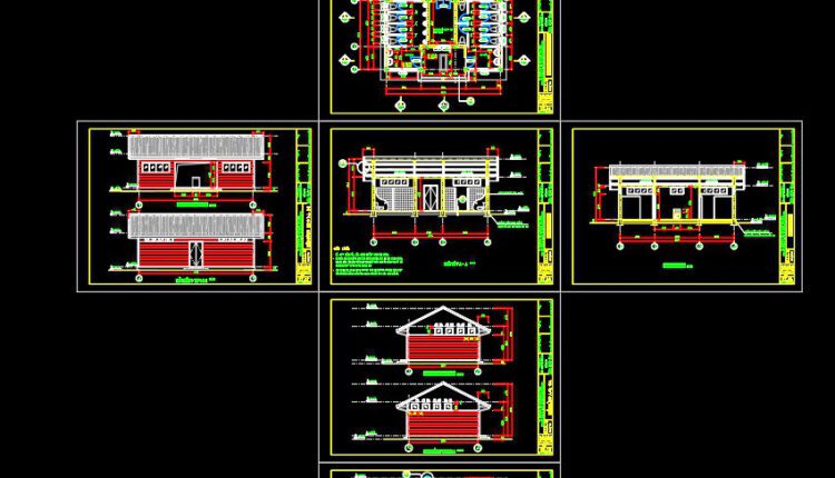 130.WC Layout Plan and elevations details AutoCAD drawing download (2)