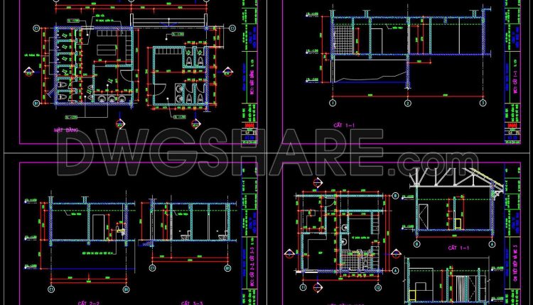 132.WC Layout Plan and elevations details AutoCAD drawing download