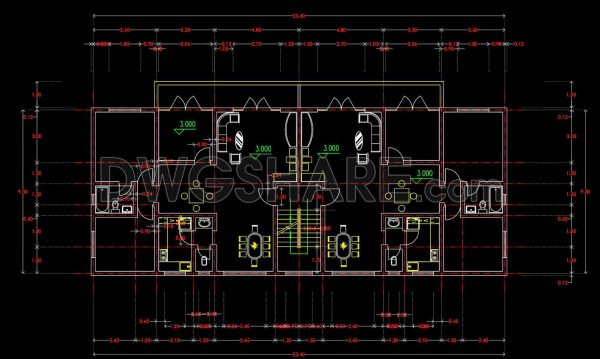 133.Apartment Plan AutoCAD File Free Download