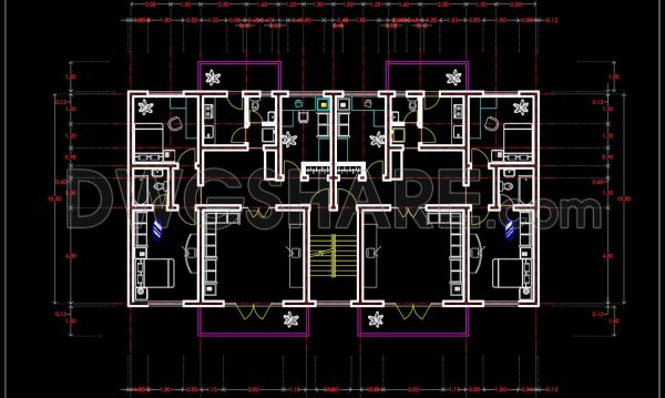 136.Apartment Plan AutoCAD File Free Download