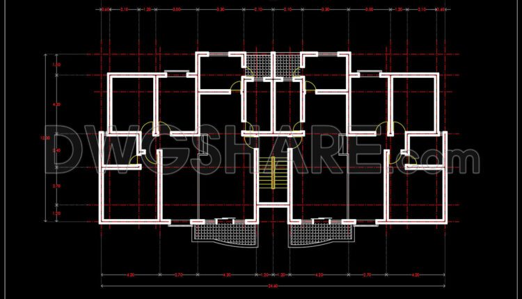 137.Apartment Plan AutoCAD File Free Download