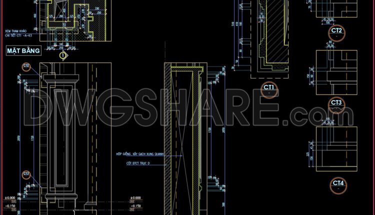 170.Detailed Drawings Of Up and Down Stairs, Balcony, Door In Autocad File