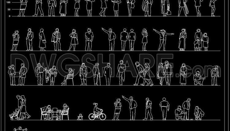 89.Autocad Drawings Of People Details For Download