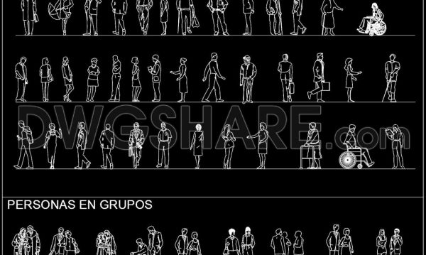 90.Autocad Drawings Of People Details For Download