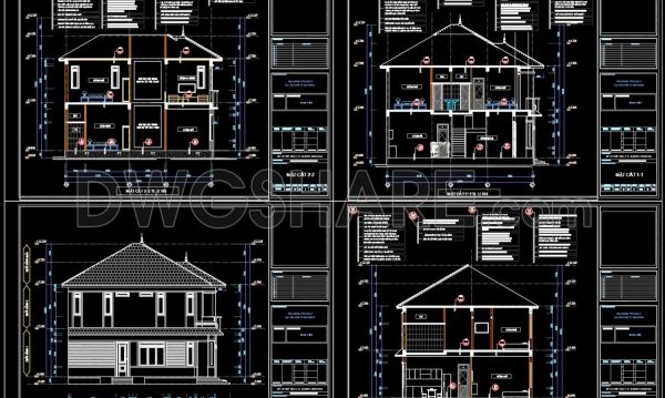 3 years ago
                

                
             5,126Autocad Drawing Of 2-Story Modern Villa 10.5mx12m For Download