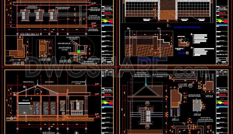 Autocad Drawings Of 1-Story Hospital A Complete Project 12.3×25.7m For Download
