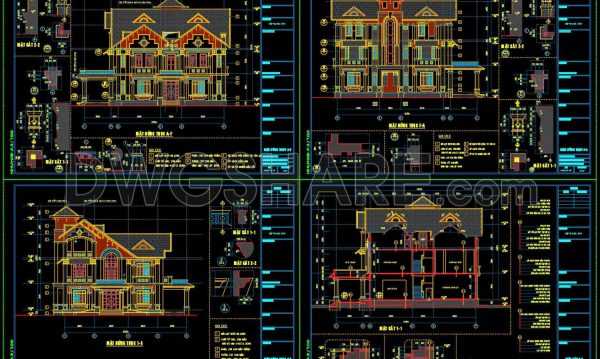 3 years ago
                

                
             4,006Autocad Drawings Of 3-Story Modern House 17m x19m For Download