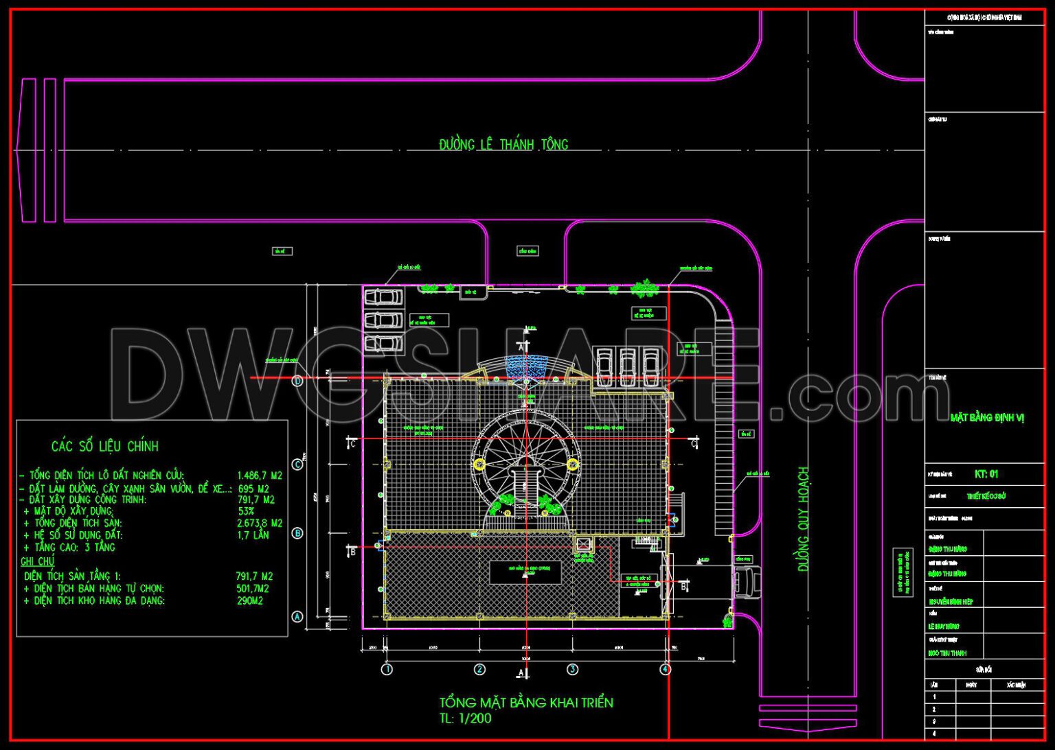 Autocad detailed design drawings of a 3story shopping center with an