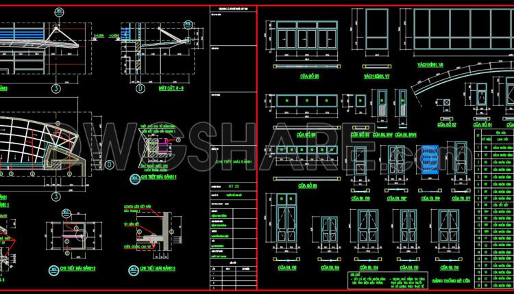 Autocad detailed design drawings of a 3-story shopping center with an area of 25m x 30m for download