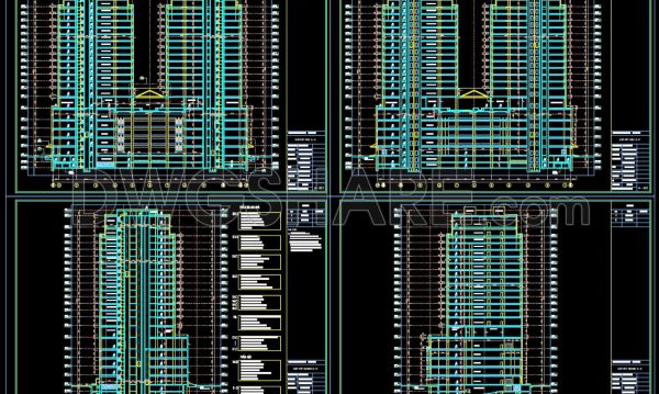 3 years ago
                

                
             3,133Autocad detailed section drawing of a 21-story twin tower commercial center available for download
