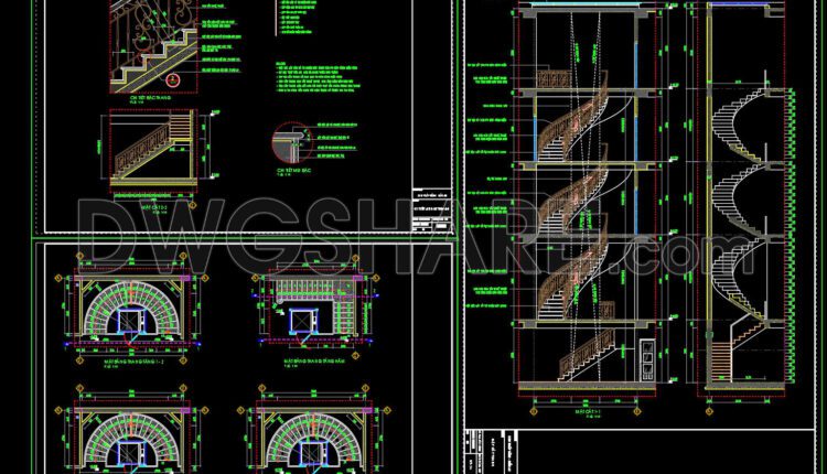Drawings Of 4-Story House A Complete Project 7.5mx24.5m For Download