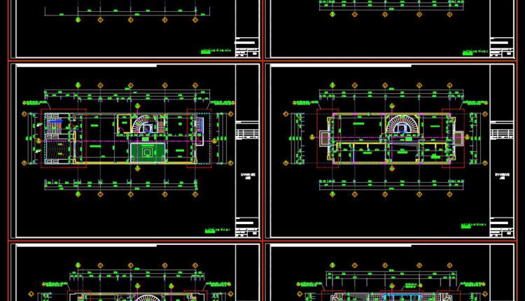 Drawings Of 4-Story House A Complete Project 7.5mx24.5m For Download