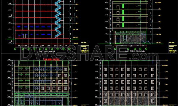 3 years ago
                

                
             4,669The Autocad drawings of a 5-story hotel design with an area of 15m x 28m