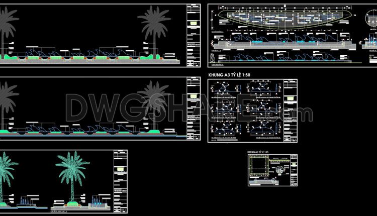 115.Autocad Drawings Of Landscaping for urban spaces For Download