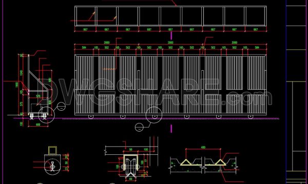 3 years ago
                

                
             2,008121.Gate and Fence DWG With Detailing For Free Download